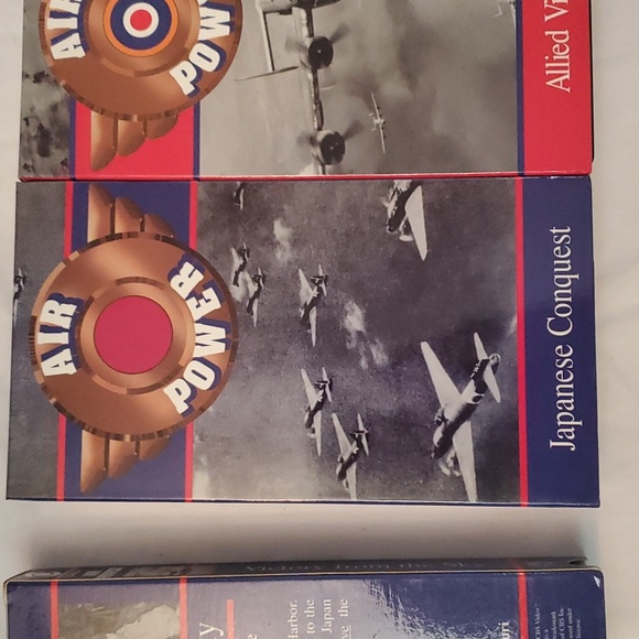 :4 VHS CBS video air power allied victory Nazi War Machine Japanese Conquest Sky - Picture 6 of 13